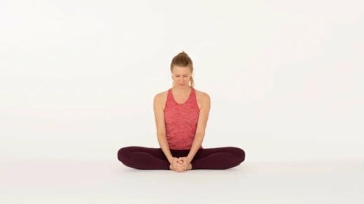 Bound angle pose Baddha Konasana Ekhart Yoga