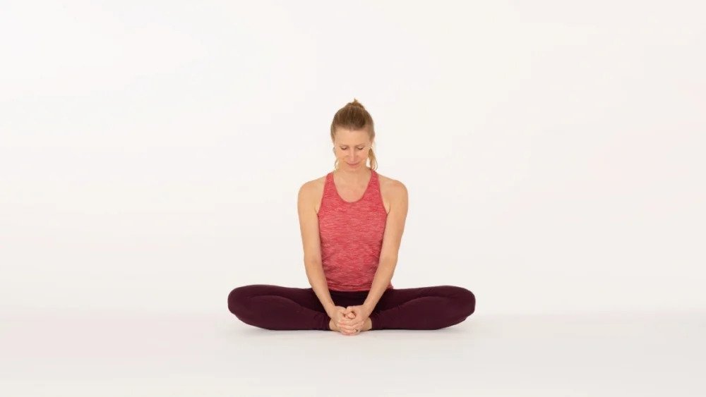 Cobbler yoga posture Stock Photos, Royalty Free Cobbler yoga posture Images  | Depositphotos