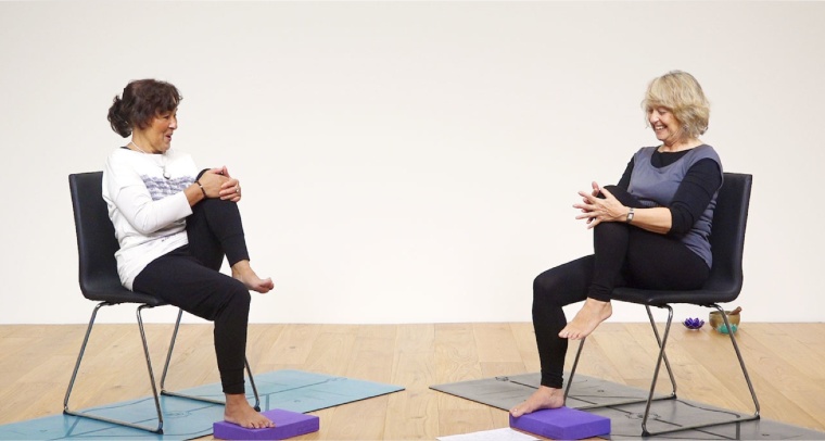 chair yoga with straps