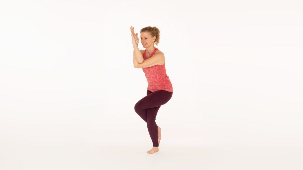 Eagle Pose Which Arm On Top