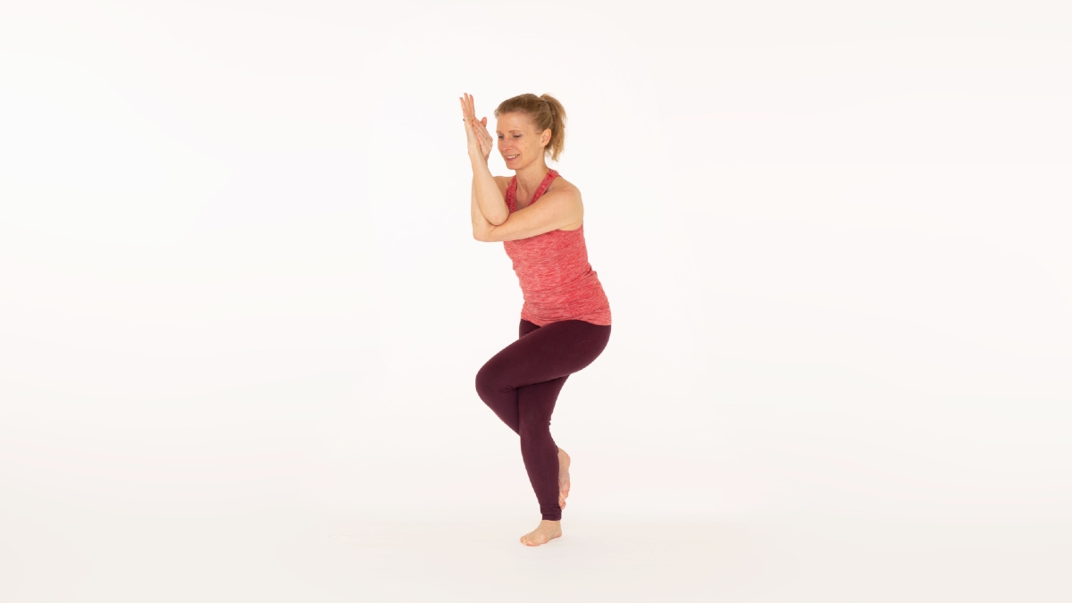 Eagle pose Garudasana