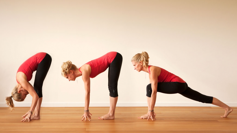 Set Of Yoga Poses Woman Doing Exercises Of Sun Salutation Stock  Illustration - Download Image Now - iStock