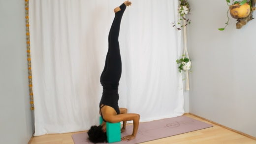 Headstand with blocks
