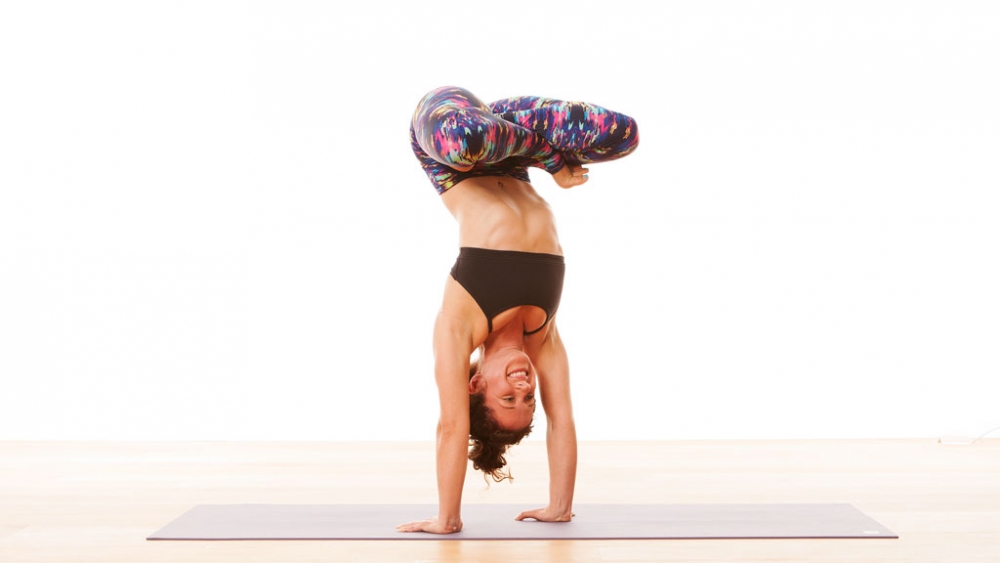 MacKenzie Miller, inverted Lotus pose