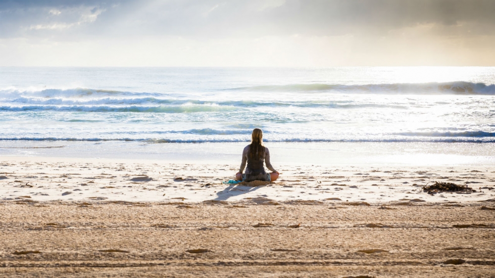 Yoga on the beach