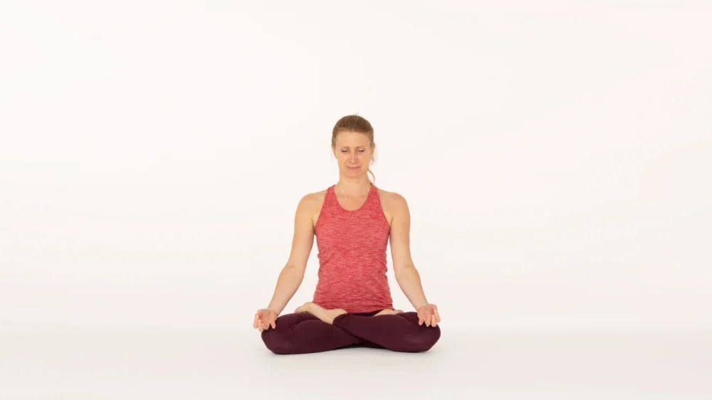 Ardha Padmasana yoga pose stock photo. Image of meditation - 52840234