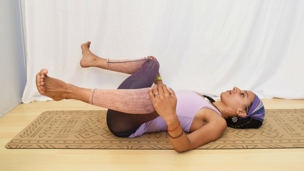 malasana lying on your back