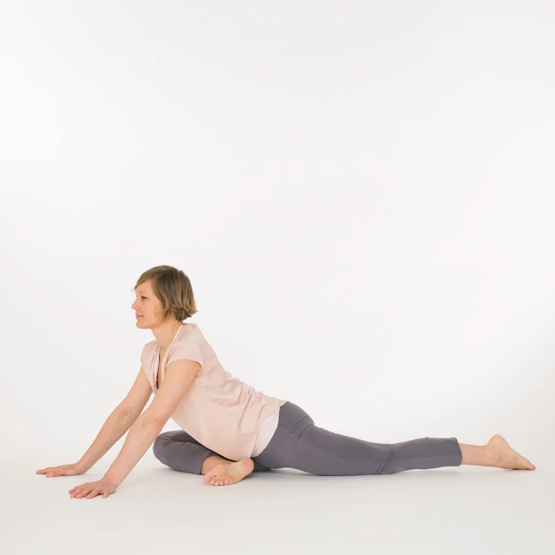 Swan pose is a wonderfully elegant Yin Yoga pose that stresses the  glutes/outer hip, and either stretches the back if you fold forward or  compresses it... | By The Swansea Wellbeing CentreFacebook