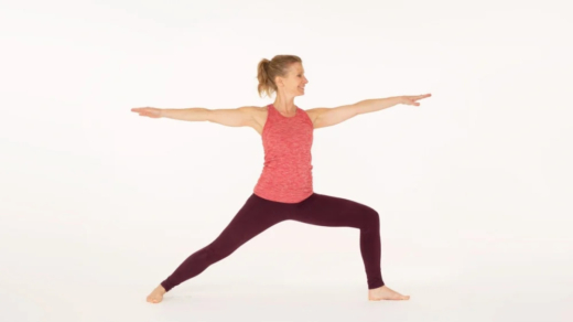 Warrior 2 yoga pose Virabhadrasana II Ekhart Yoga