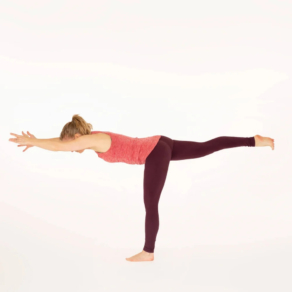 Warrior 3 pose variation Esther Ekhart Yoga