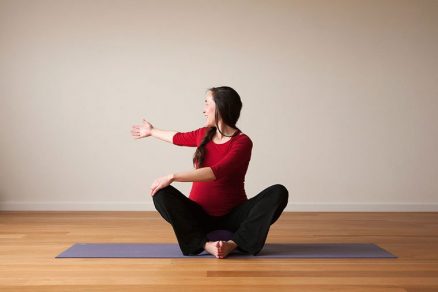 pregnancy yoga twist