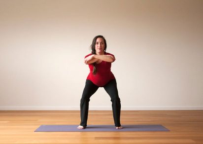 chair pose pregnancy yoga